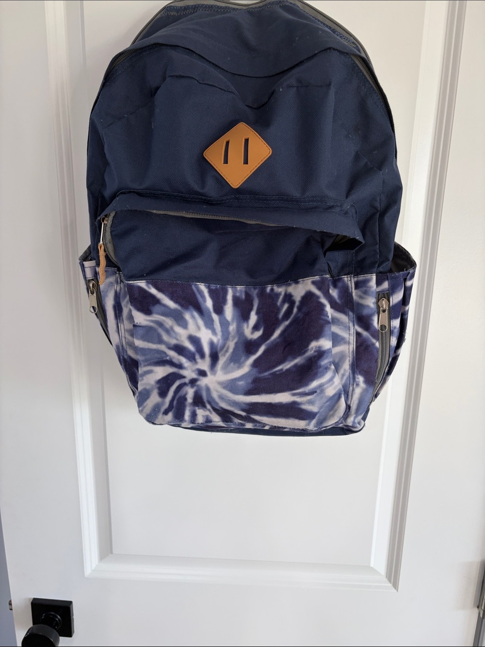 Unbranded Navy & White Tie-Dye Backpack